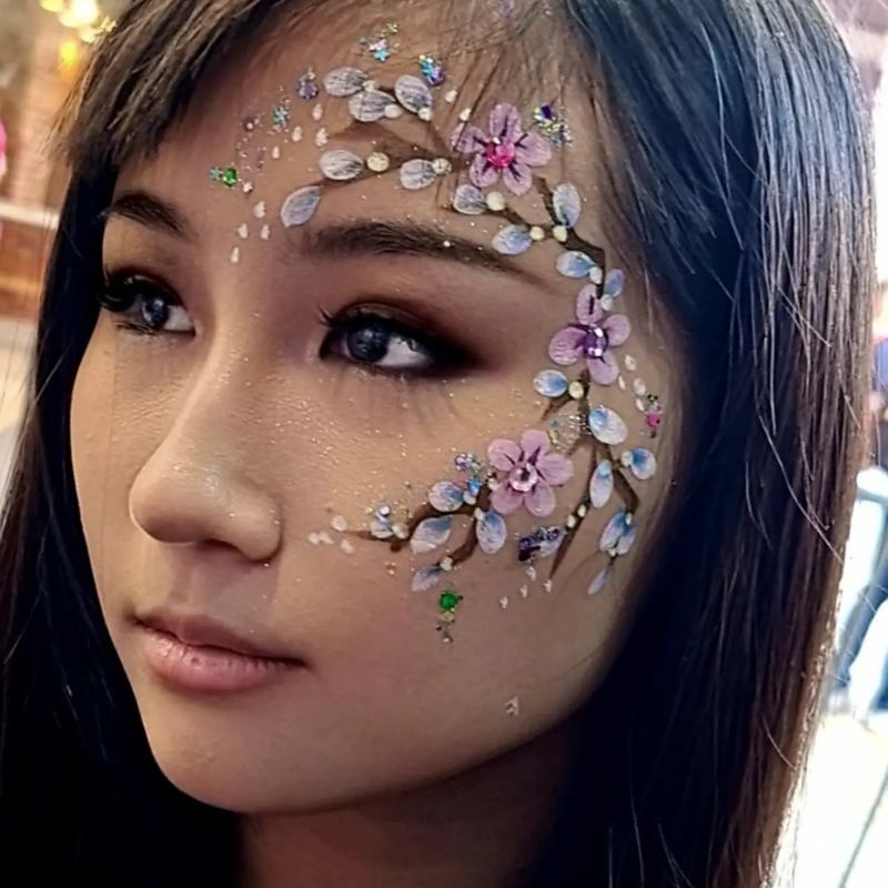 Blossom and gem face design
